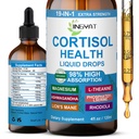 Suppléments de cortisol pour les femmes - Cortisol support gouttes liquides pour l'équilibre hormonal, Mood,Focus - Cortisol liquide santé avec/Magnésium,L-Theanine,Ashwagandha,Omega-3 - Non-OGM,2 mois d'approvisionnement