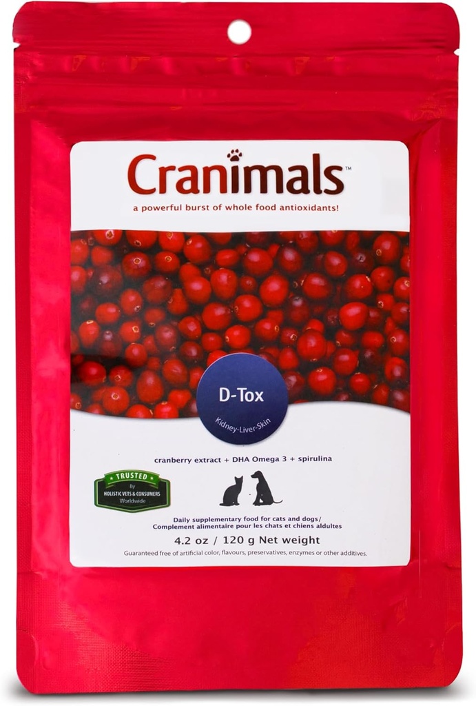 Supplément Cranimals D-Tox pour chiens, 4,2 oz