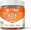Vitamines de fraise orange sans sucre à l'épreuve de la balle A+D+K Gummies, 60 Compte, supplément de kéto pour le coeur, os et immunitaire support, nouvelle et améliorée formule et texture, emballage mai Varier