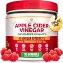 Gommies de vinaigre de cidre de pomme sans sucre pour adultes (90 chews) – Gommies de vinaigre de cidre de pomme sans filtre, detox avec la mère pour la santé, l'énergie, la digestion et le soutien immunitaire – Pas plus de capsules, de pilules ou de reflux acide