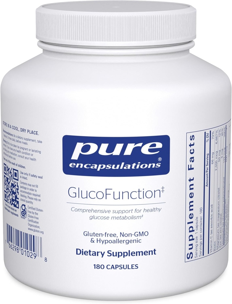Encapsulations pures GlucoFunction: Soutien complet pour le métabolisme des glucides sains