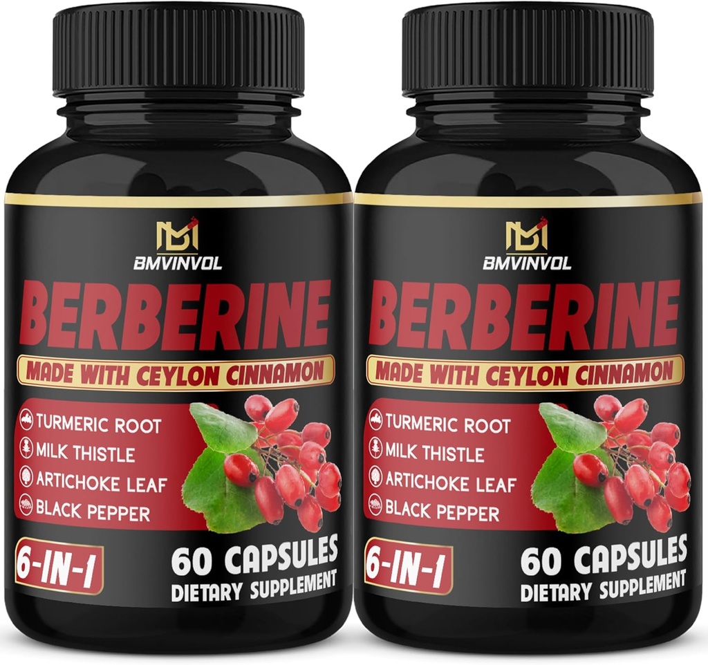 (2 boîtes) Supplément berbère Plus Ceylan cannelle, curcuma, artichaut, chardon de lait, poivre noir - 120 capsules - 4 mois d'approvisionnement