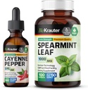 BIO KRAUTER Cayenne Pepper Tincture 2 Fl. Oz. & Spearmint 100 Capsules