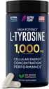 L Tyrosine 1000MG Capsules - Supplément L- Tyrosine tout naturel pour Focus & Energy Boost - Non-OGM et sans gluten - Vegan 150 capsules -500mg x 2 par portion