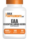 BulkSupplements.com Capsules d'acides aminés essentiels (AEA) - Supplément d'acides aminés - AEA Acides aminés - Capsules d'AEA - 1000 mg Servant - Approvisionnement de 90 jours (180 Capsules de gélatine)