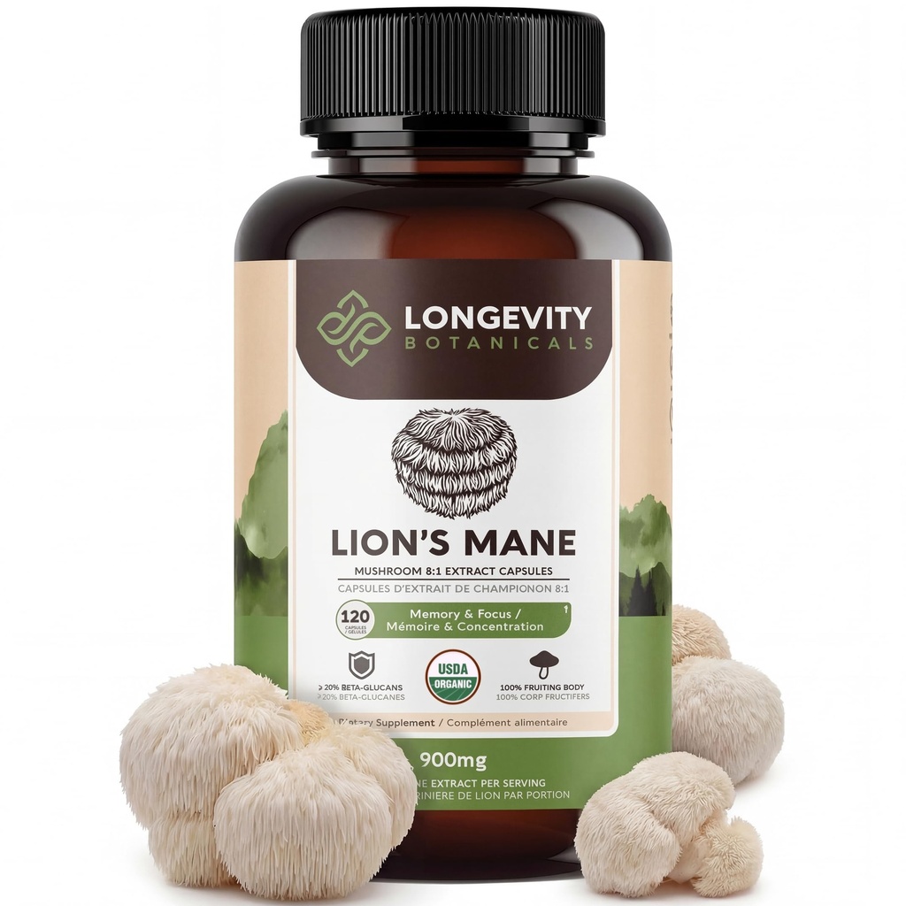 Organic Lions Mane Complement Capsules (120).