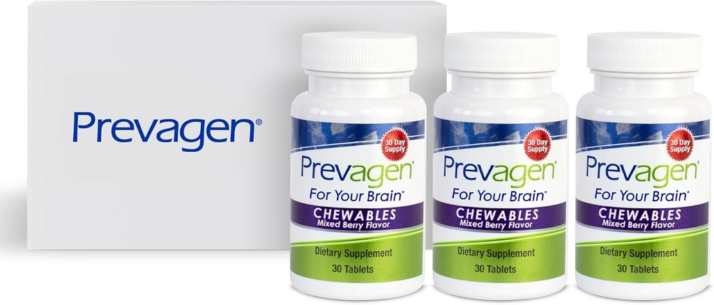 Prevagen Regular Strength Mixed Berry Chewables - 90 Tablets (3 Month Supply) | Formulated for Your Brain | 10mg of Apoaequorin Plus Vitamin D3