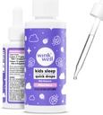Clin d'oeil enfants gouttes liquides de mélatonine- gouttes naturelles de sommeil bébé pour l'aide au sommeil des tout-petits avec 1mg par service-non addictive pour les enfants Melatonine liquide- 2 Oz