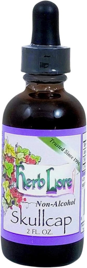 Teinture d'Herb Lore Skullcap - Aide naturelle au sommeil pour adultes et enfants (2 fl oz)