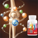 Minton Well-C Fitbone d3 Calcium pour les enfants Adolescents avec de la vitamine D au zinc de magnésium et B12 pour les os forts.