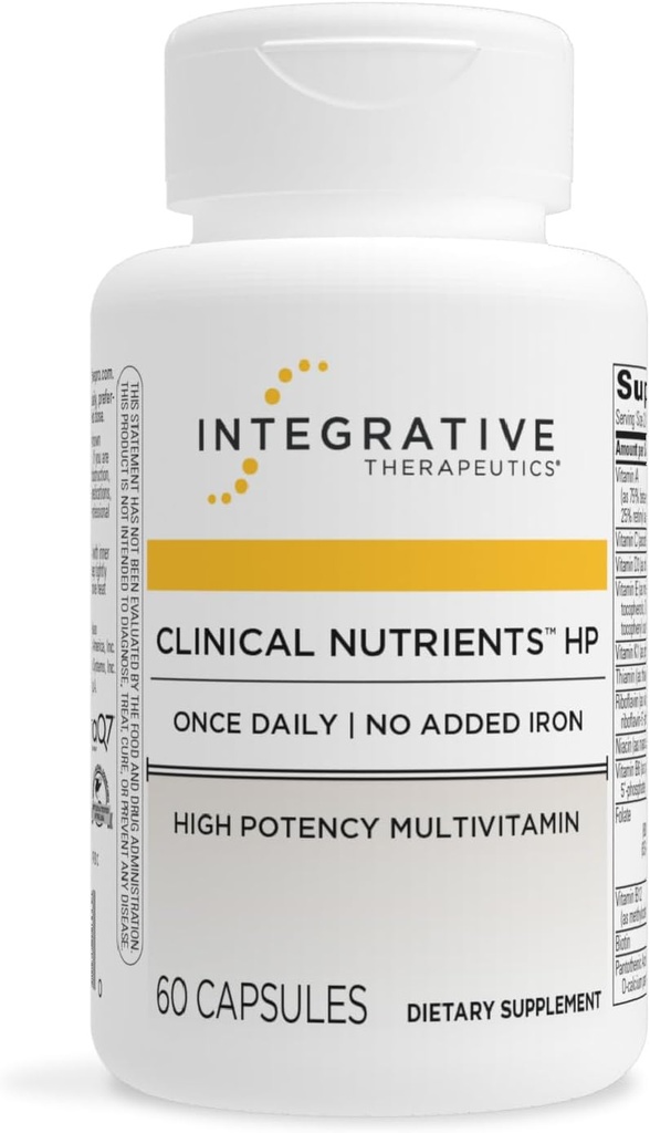 Thérapeutique intégrative Nutriments cliniques HP - Multivitamine quotidienne pour les nutriments vitaux - Soutien antioxydant pour les hommes et les femmes* - Pas de fer ajouté - Sans lait - 60 Compte (30 portions)