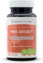 PMS Secret 60 Capsules, 1000 mg, Black Cohosh, Cramp, Vitex, Valerian, Dandelion, Chamomile, St. John's Wort. Hormonal Imbalance Support (60 Capsules)