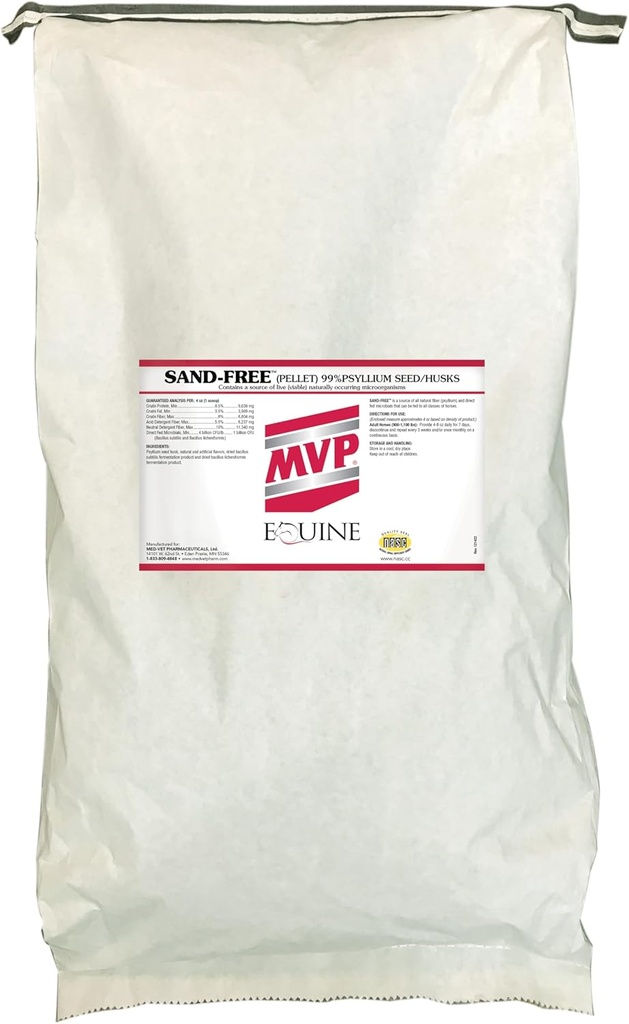 Sans sable (25lb) soutient la fonction intestinale saine chez les chevaux