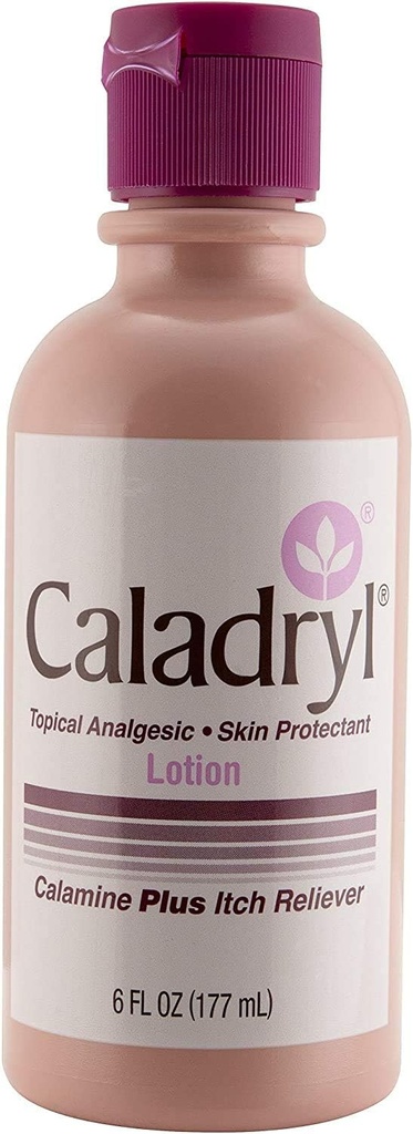 Caldryl Pink Calamine Protection de la peau Plus Démangeaison, 6 bouteilles d'Once (2 boîtes(6.0 Ounce))