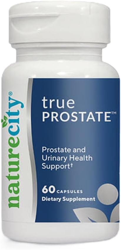 NatureCity True-Prostate Urinary Tract & Prostate Support Supplement for Men's Health Cranberry Extract & Super Beta Prostate Sitosterol Complex 60 Capsules - Prostate Health for Men