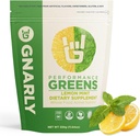 Gnarly Nutrition Greens Superfood Powder – Lemon Mint Performance Super Greens Powder – NSF Contents Certified – Organic, Probiotics & Essential Micronutriments - Lemon Mint, 11.64 oz