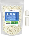 XPRS Nutra Taille 0 Capsules vides - 500 Compte Capsules de gélatine vides - Pills Bricolage Capsule Remplissage - Pure Pilule Gel Caps pour Do-It-Youlf Suppléments (Blanc)