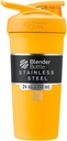 BlenderBottle Sport Insulated Stainless Steel Shaker Bottle with Wire Whisk, 24-Ounce, Mango – Protein Shakes & Hydration for Athletes & Fitness Enthusiasts, Easy Mixing, Keeps Drinks Cold, Lockable Lid