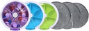 Pill Cases Weekly INVODA Pill Organizer 7 jours 3 fois Médicament Distributeur de pilules Bouton de pression rotatif planificateur de pilules avec 7 compartiments (3PCS+Bag 3PCS)