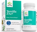 Terry Naturally Terrific Zzz - Supplément de sommeil pour adultes - Supplément diététique avec mandarine, baume de citron et lavande - Aide non-OGM pour la relaxation et le soulagement du sommeil - 30 Softgels