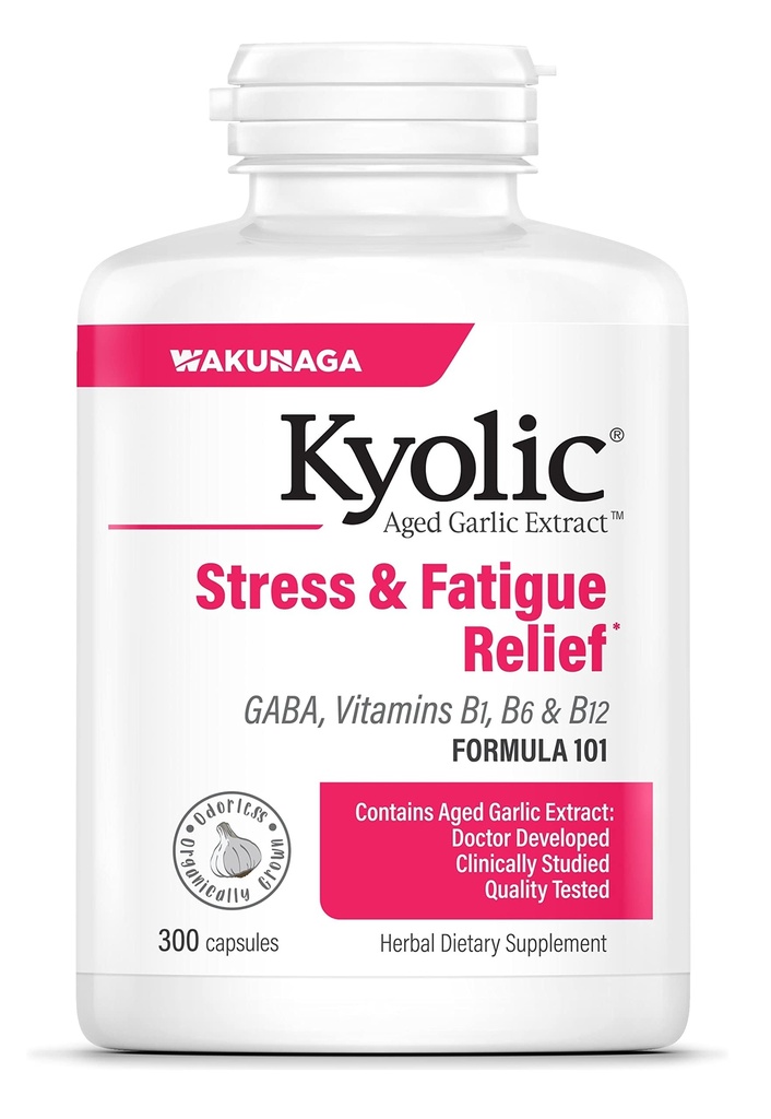 Extrait d'ail kyolique, formule 101, soulagement du stress et de la fatigue, 300 capsules.