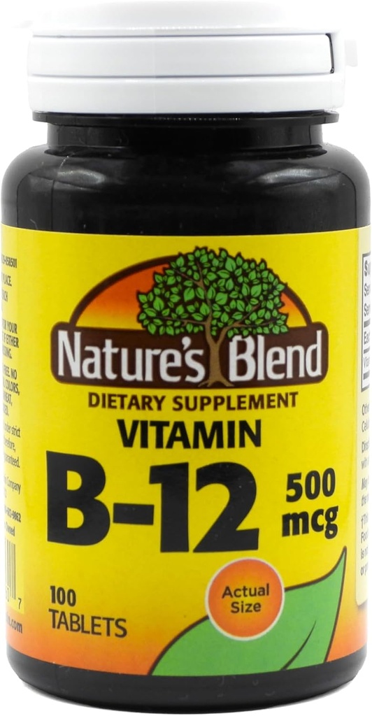 Nature's Blend Vitamin B-12 500 mcg 100 Tablets
