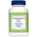 The Vitamine Shoppe Ashwagandha Extract 470MG - Supplément à base de plantes qui apporte énergie et vitalité, aide à la gestion du stress (120 capsules)