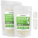 XPRS Nutra Vegan Taille 3 Capsules séparées- 500 Compte Caps vides Premium Séparés dans les sacs - Capsules vides claires - Pills pour le remplissage de supplément de bricolage