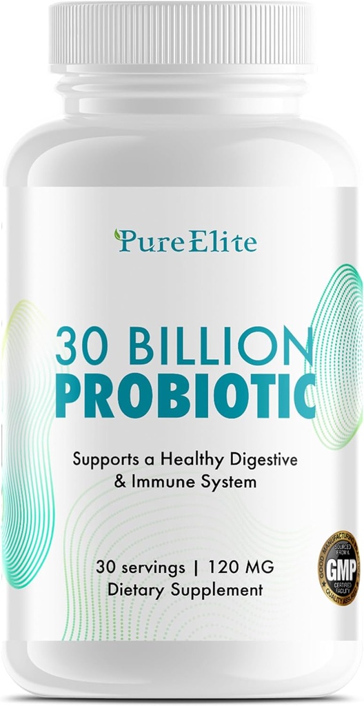 Gut Probiotic 30 milliards CFU avec DE111® et 10 souches - Supplément probiotique à haute puissance pour la santé digestive, support du système immunitaire, absorption nutritive améliorée - non-OGM, 30 capsules végétariennes