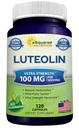 Lutéolin 100mg - 120 Capsules - Supplément de lutéolin et pilules complexes en poudre fréquemment prises avec Quercetin - Soutient la santé du cerveau et de la mémoire