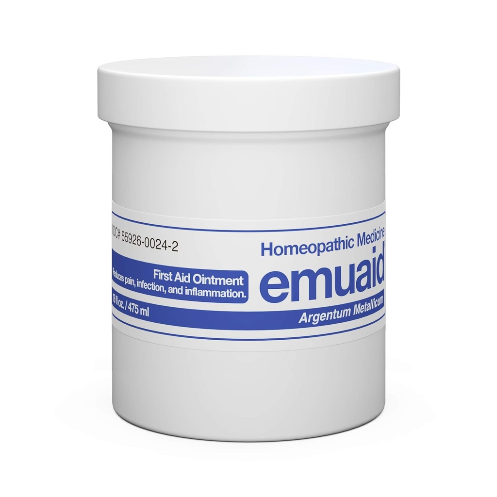 oint émuaid pour le soulagement de l'eczéma et du psoriasis, réduit les démangeaisons, douleur, gonflement, traitement de la force régulière pour 100 + conditions de peau, stéroïde et sans produit chimique, adapté pour tous les âges, 16oz