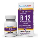 Source supérieure Pas de shot Vitamine B-12 Méthylcobalamine 1000 mcg, B-6, et méthylfolate 1000 mcg - Soutienne l'énergie, le cerveau et la santé cardiaque - Bariatrique - 60 comprimés sublinguals de dissolution