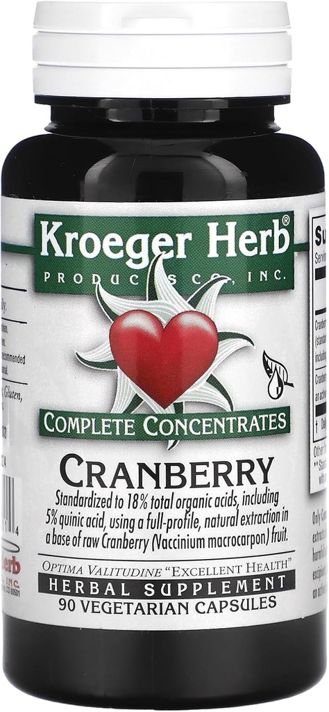 Cranberrry Complete Concentrate Kroeger Herbs 90 VCaps