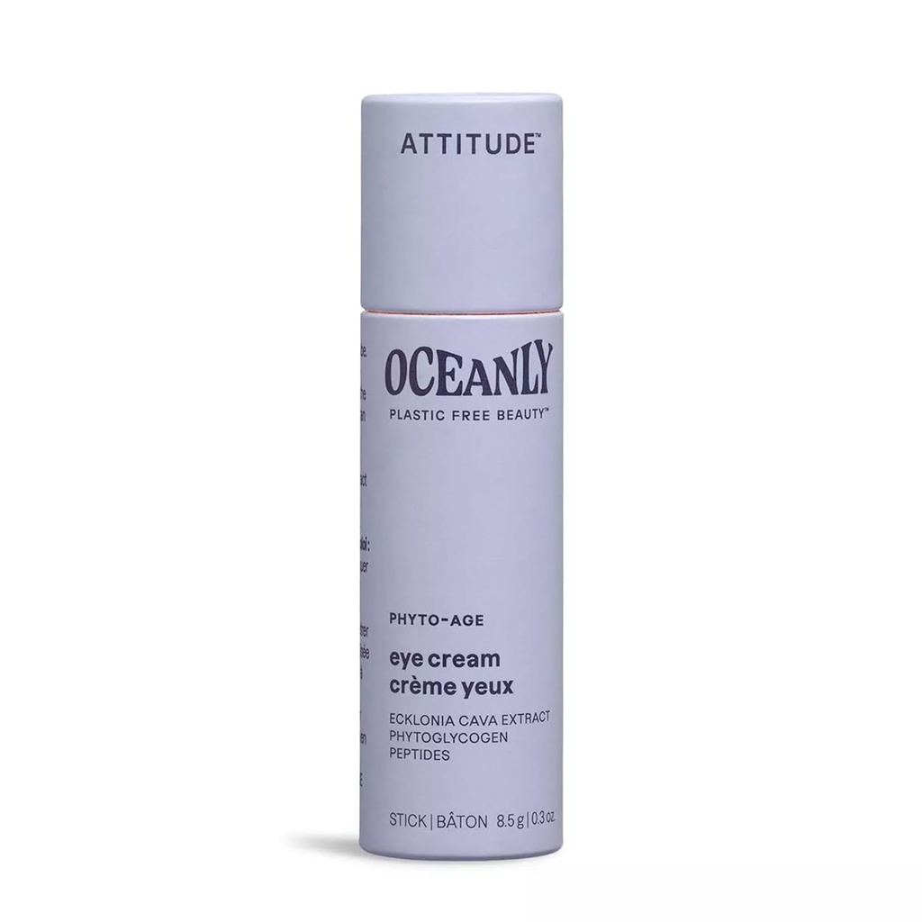 ATTITUDE Oceanly Eye Cream Stick, EWG Vérifié, sans plastique, ingrédients végétaux et minéraux, produits de beauté végétaliens et sans cruauté, PHYTO AGE, Sans parfum, 0.3 Ounce