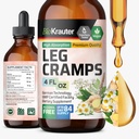 BIO KRAUTER Crampes de jambes Teinture avec Quinine - Extraits liquides de gingembre et de camomille pour les crampes de jambes - Sans alcool naturel et sans sucre - gouttes végétaliennes 4 Fl.Oz.