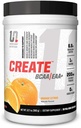 Nutrition non définie Créer BCAA/EAA+ par Brian Shaw - Récupération des muscles et endurance, 6.8g BCAA/EAA Matrix - Plein spectre BCAA + Supplément aux acides aminés essentiels – 30 portions (127 oz, agrumes orange)