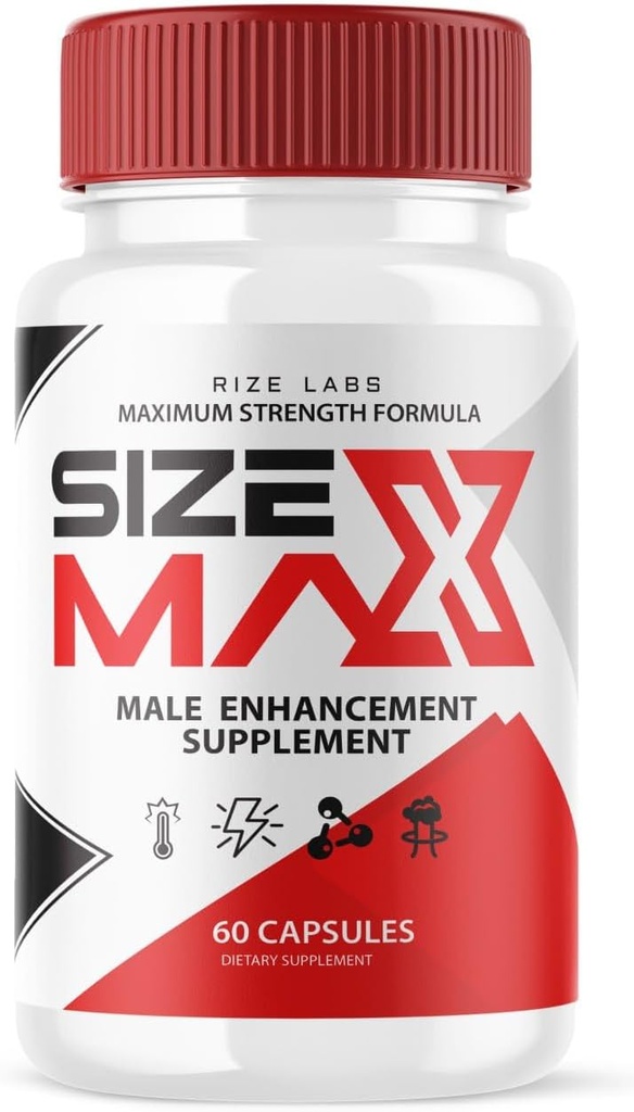 Rize labs Taille homme pilules, capsules naturelles et efficaces, soutient le corps pour effectuer plus longtemps et mieux (60 capsules)