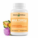 Thistle de lait naturel avec artichaut et curcuma – Supplément de soutien du foie avancé pour la désintoxication, la régénération et la protection antioxydante – soutient le nettoyage du foie, la digestion et le bien-être général