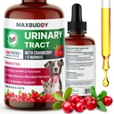 MaxBuddy Soutien naturel au traitement UTI - Soins et aide à la prévention des infections de la canneberge pour les chats et les chiens – gouttes supplémentaires pour le bien-être du rein et de la vésicule - Soutien au flux urinaire