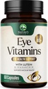 Vitamines oculaires et supplément minéral - Contient du zinc, du cuivre, de la lutéine et de la zéaxanthine, soutient la souche des yeux secs, la santé de la vision pour les adultes, les pilules et suppléments de soins oculaires véganes - 60 capsules