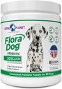 Vital Planet - Flora Dog Probiotic Powder Supplément avec 20 milliards de cultures et 10 souches, Immune haute puissance et probiotiques de soutien digestif pour chiens, 3,92 oz., 111 Grams, 30 portions