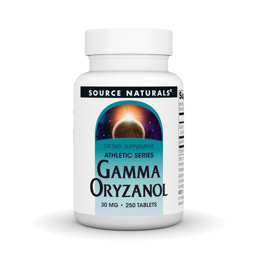 Source Naturals Gamma Oryzanol, Supplément alimentaire série athlétique, 30 MG - 250 comprimés