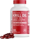 Bronson Antarctique Krill Oil 1000 mg avec Omega-3s EPA, DHA, Astaxanthin et Phospholipides 120 Softgels