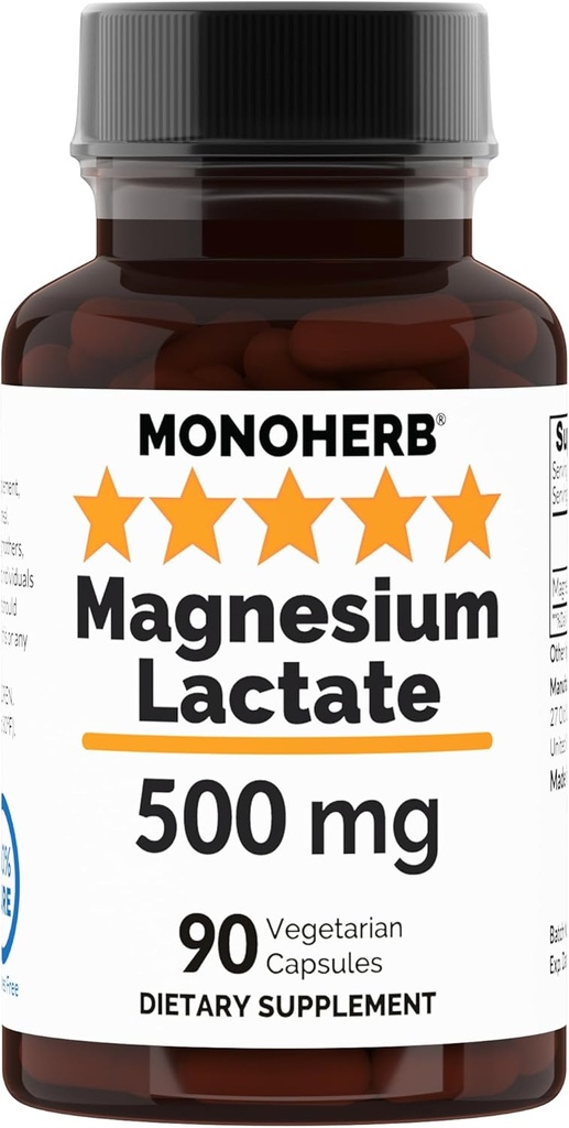 Lactate de magnésium 500 mg - 90 Capsule végétarienne