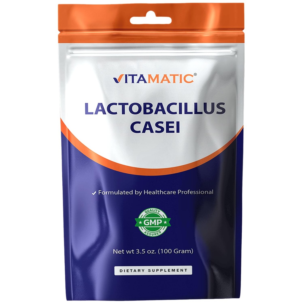 Vitamatic Lactobacillus Casei Poudre probiotique - Soutien de santé digestif - 100 Gram (3.5 OZ) - 100 portions