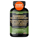 Gade Nutrition Magnésium Complexe 10 en 1 - Glycinat, Citrate, Malate, Oxyde, Taurate, Aspartate, Gluconate Ascorbate Lactate Carbonate Zinc Cuivre Manganèse et vitamines (90 Nombre (paquet de 1))