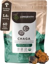 Longévité Botaniques Organic Chaga Mushroom Extract Poudre 100g) Concentré 10:1 Ratio: 100% Corps de Fruits.