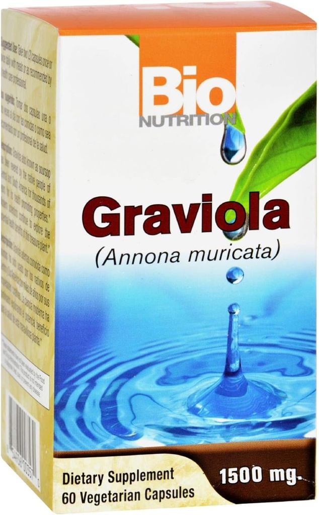 Graviola, 1500 mg, 60 capsules de légumes par Bio Nutrition Inc (paquet de 2) 2