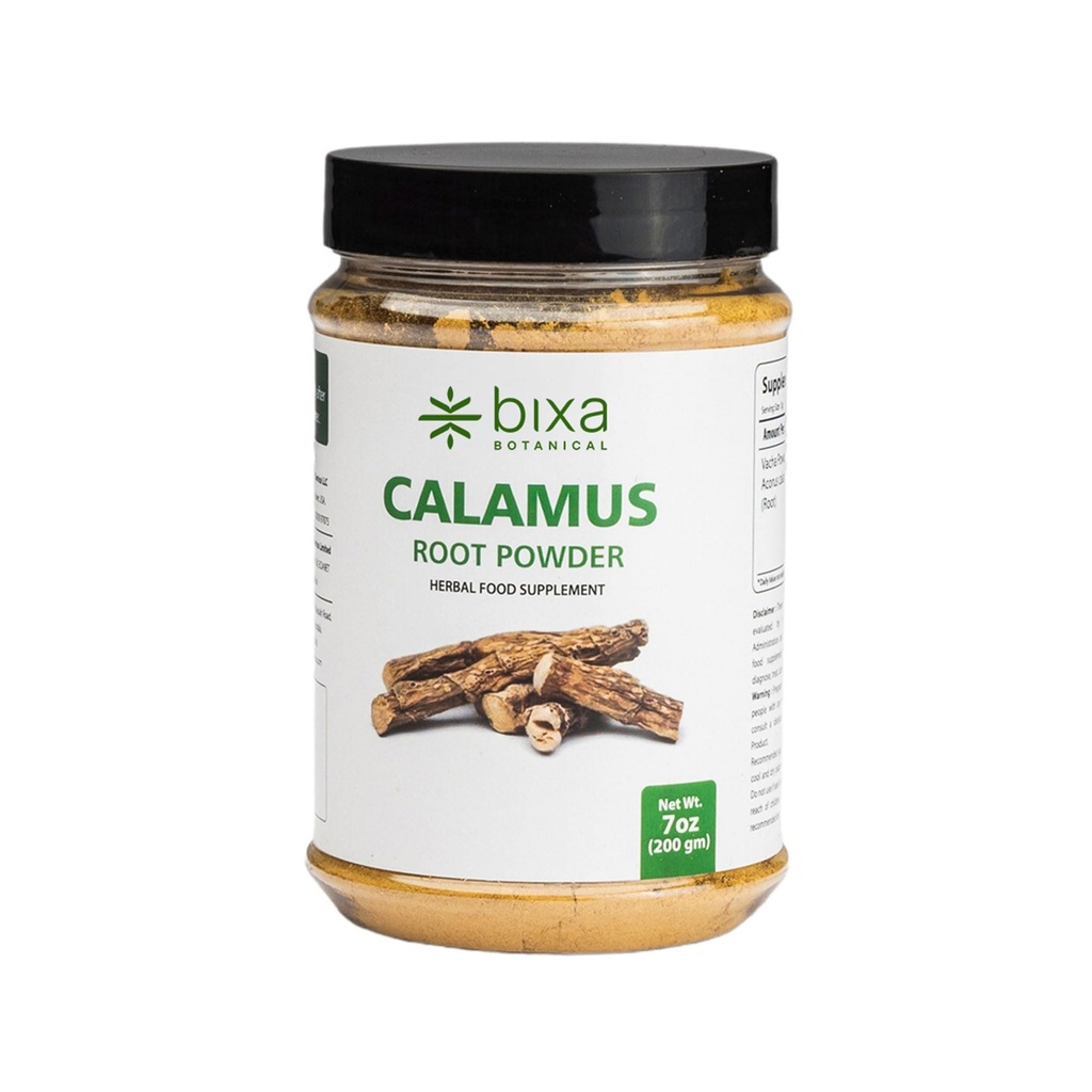 bixa BOTANICAL Calamus Root – Natural Root Powder for Gut Health and Focus Support – Vegan, Non-GMO, Steam Treated, Gluten Free Herbal Supplement – 7 oz