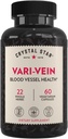 Crystal Star Vari-Vein (60 capsules) - Supplément de support de circulation à base de plantes pour le traitement des veines de varices et des araignées - Sorcière Hazel, Boucher